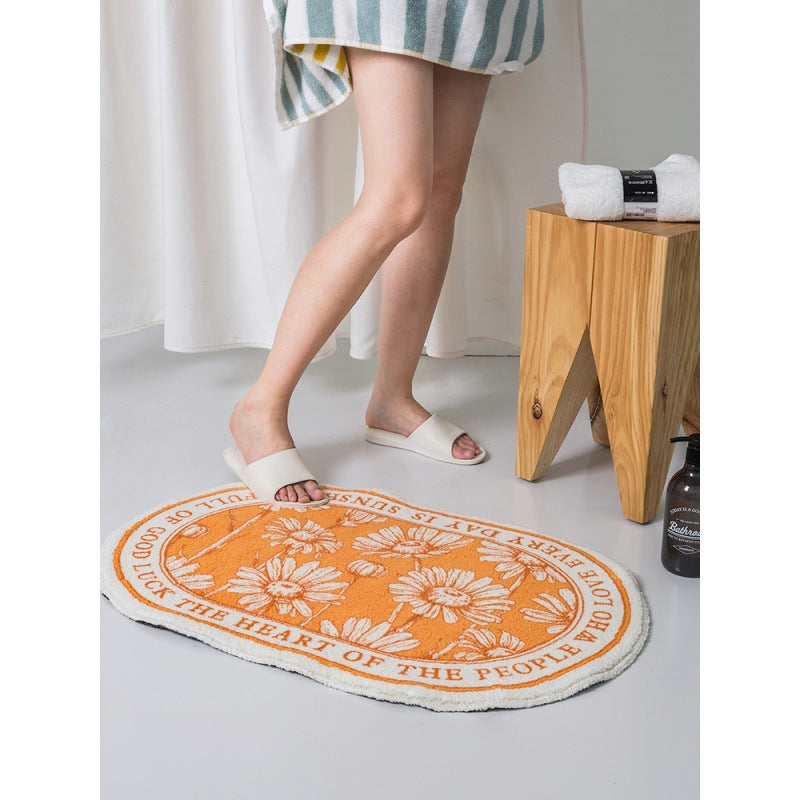 Floral Emblazoned Area Mat Bowlift