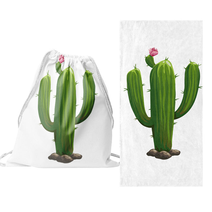 Drawstring bag with creative cactus design Bowlift