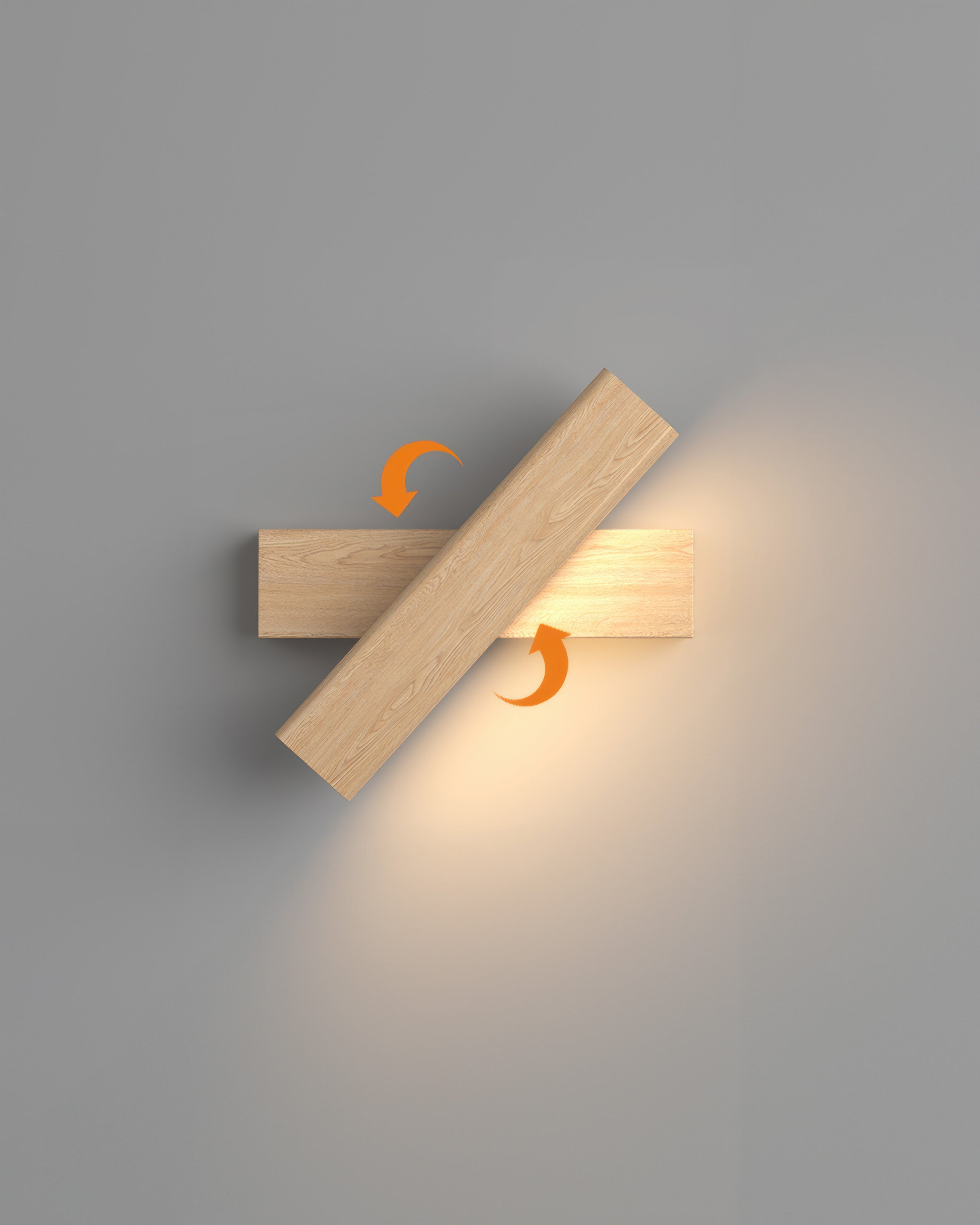 BowLift | Rotatable wall lamp with Nordic wood grain