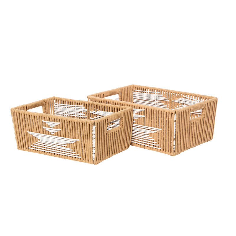 Storage basket with stylish woven design