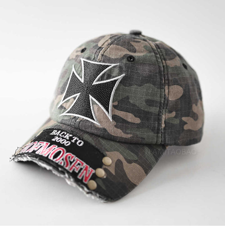Men's Distressed Vintage Graphic Cap Bowlift