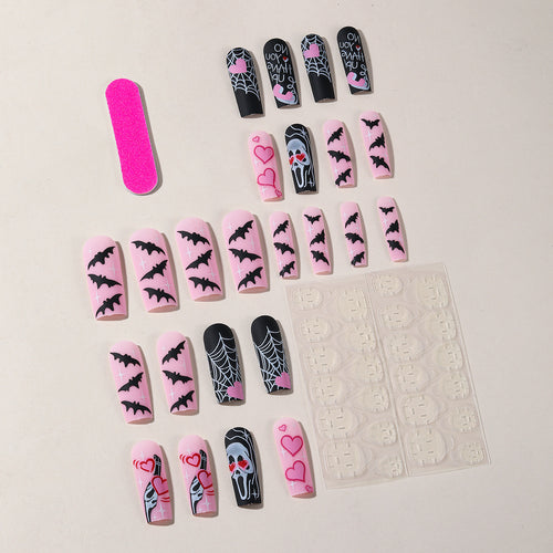 Spooky Halloween-Themed Acrylic Nail Art Extensions Bowlift