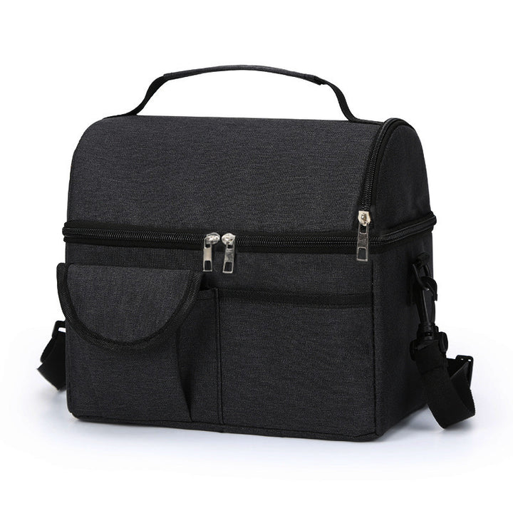 Insulated lunch bag with multi-compartment organizer and adjustable shoulder strap Bowlift
