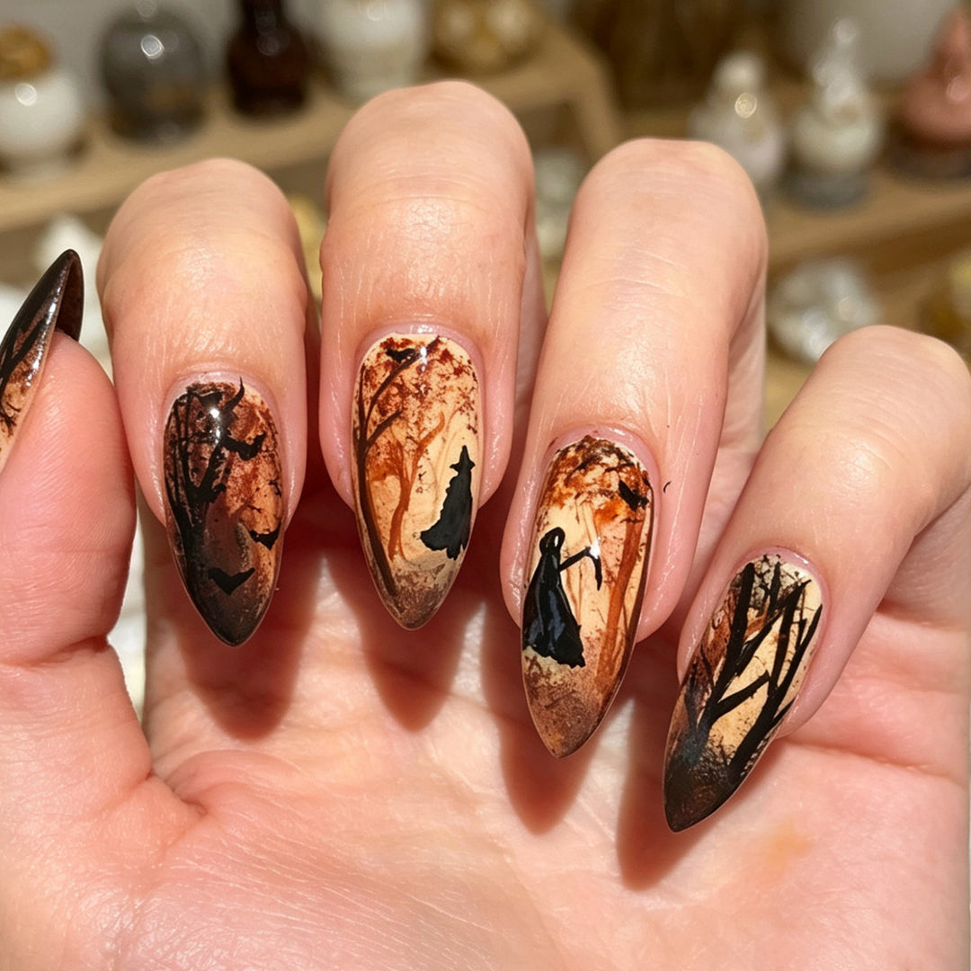 Artistic Halloween-Themed Nail Art Bowlift 1788155472