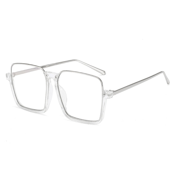 Women's square sunglasses with transparent frame and polarized lenses Bowlift