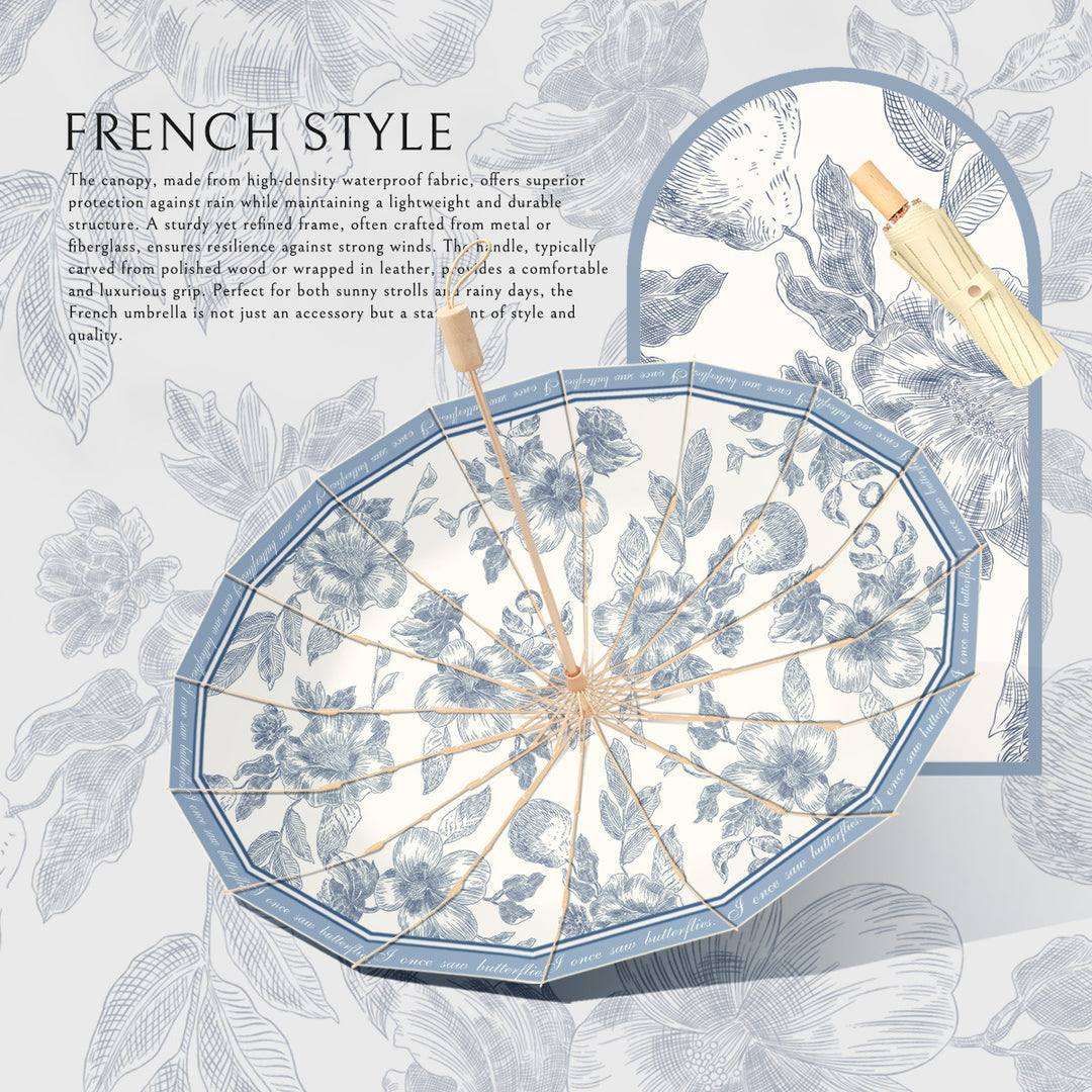 Ladies' sunshade in floral design Bowlift