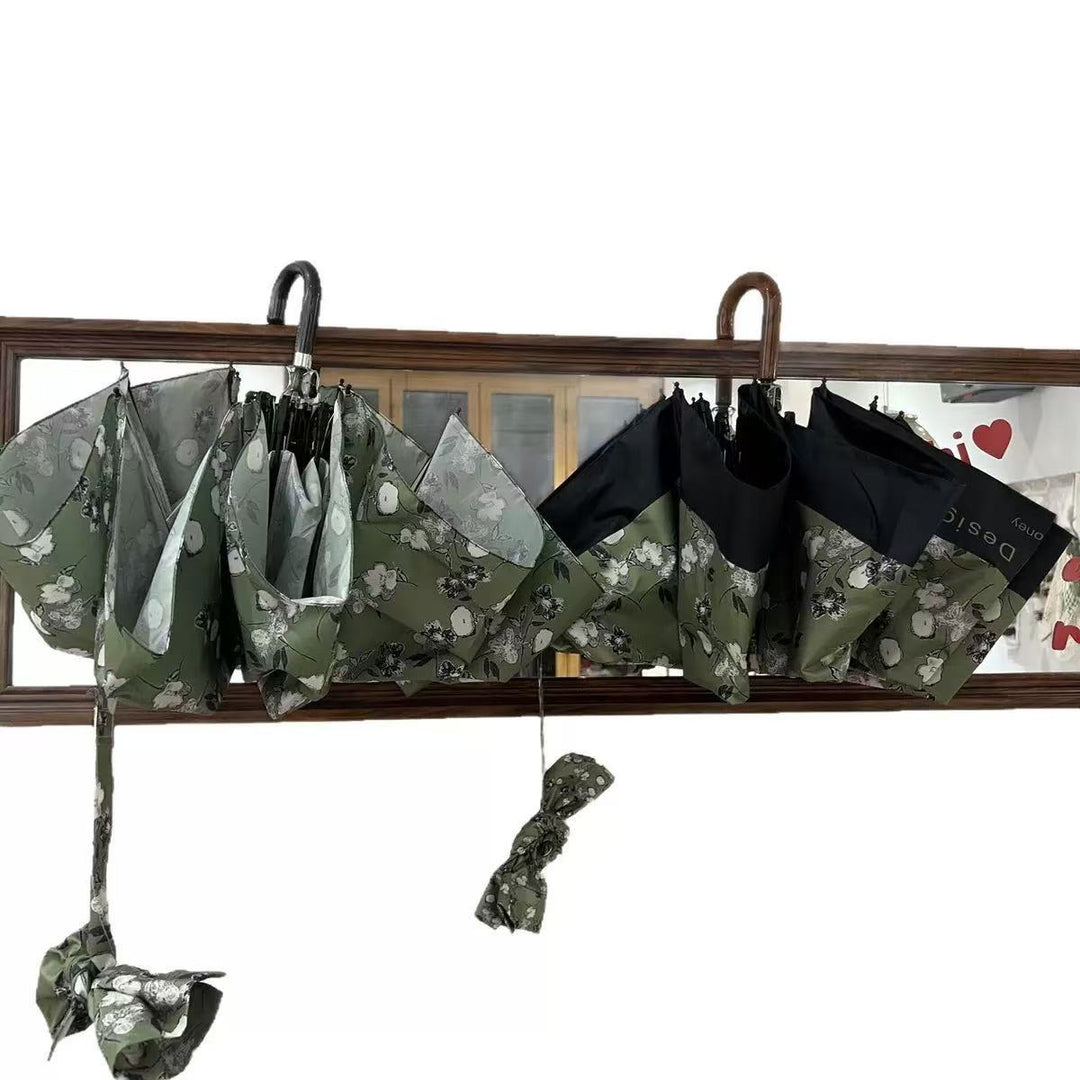 Women's folding umbrella with stylish floral design Bowlift