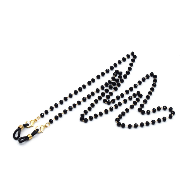 Elegant Floral-Accented Eyewear Chain Bowlift