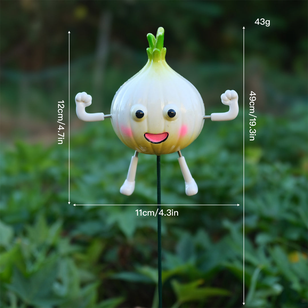 Whimsical Garden Stake Vegetable Character Ornament Bowlift