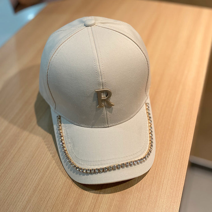 Women's Studded Rhinestone Baseball Cap Bowlift