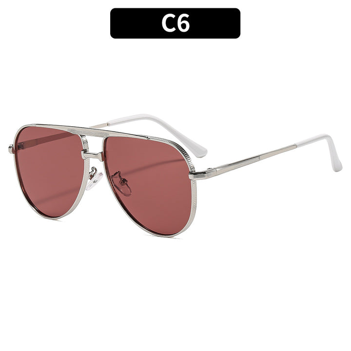Ladies fashion aviator sunglasses with elegant metal frame and UV400 protection Bowlift