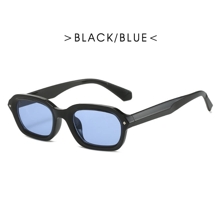 Ladies trendy rectangular sunglasses with completely transparent frame and UV protection Bowlift