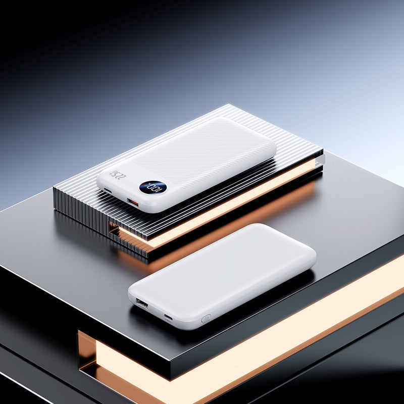 Portable power bank with integrated charging cables and digital display Bowlift