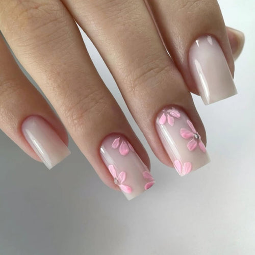 Artful Nail Art with Delicate Flower Patterns Bowlift