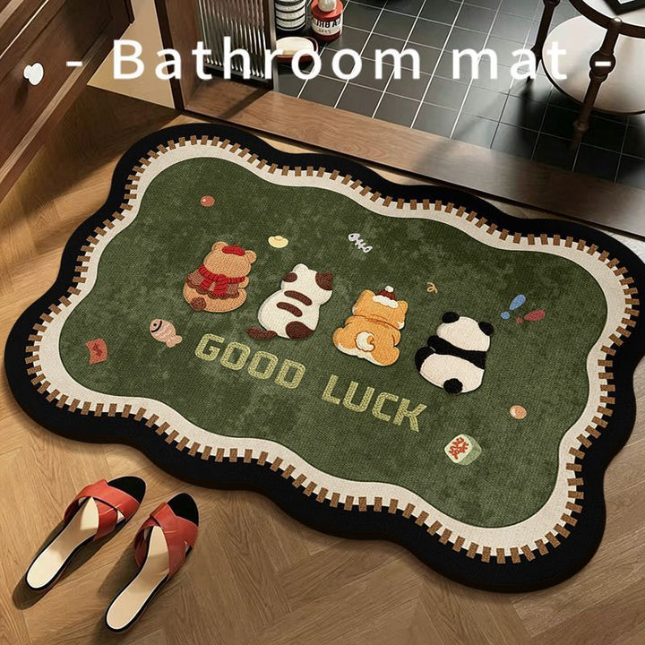 Playful Cartoon Bath Mat Bowlift