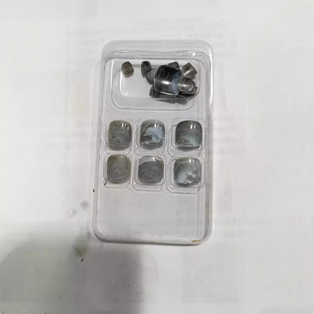 Marble Effect Press-On Nail Set Bowlift