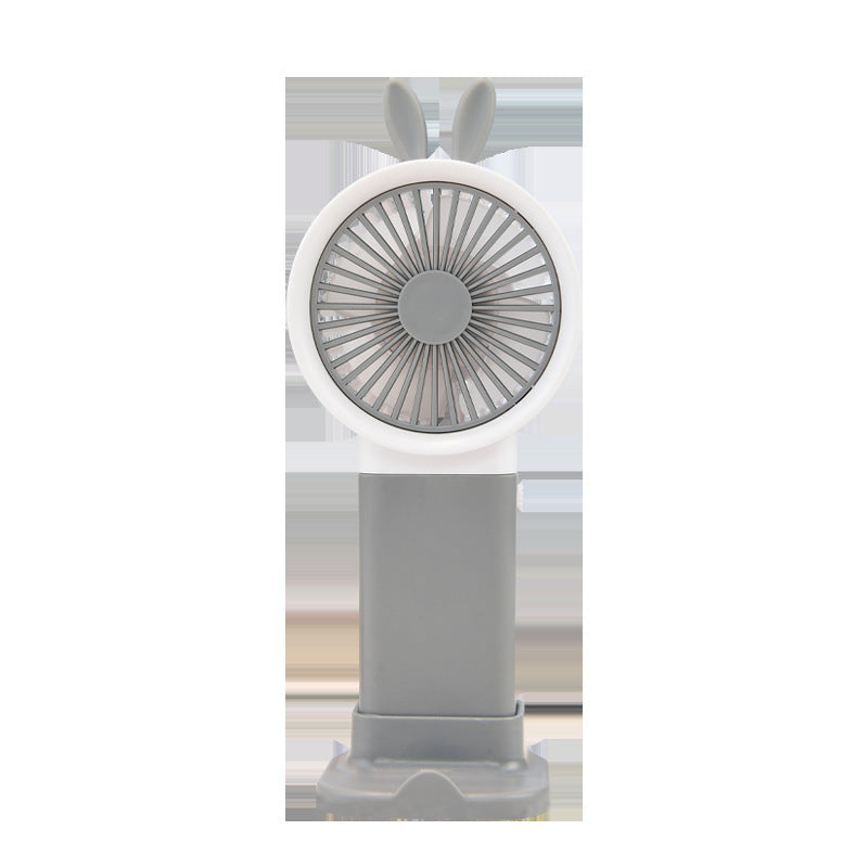 Unisex Cute Bunny-Themed Rechargeable Handheld Fan Bowlift