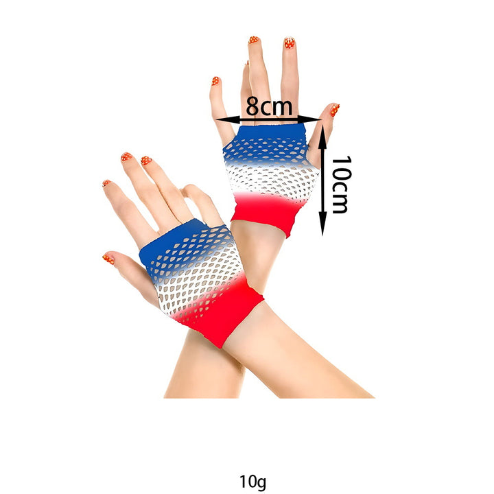Women's over-the-knee flag pattern knitted socks with elastic cuff and reinforced foot area Bowlift