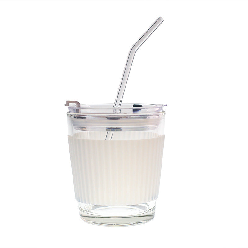 Ladies Insulated Drinking Cup with Flexible Silicone Cover and Integrated Straw Bowlift