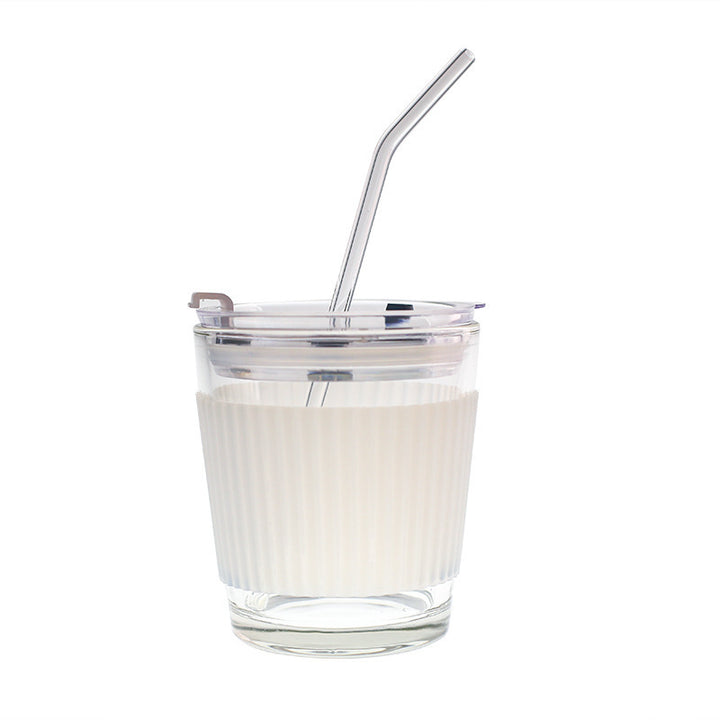 Ladies Insulated Drinking Cup with Flexible Silicone Cover and Integrated Straw Bowlift