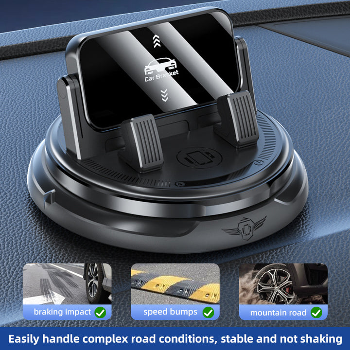 Unisex Car Smartphone Holder with 360-Degree Rotation Mechanism Bowlift