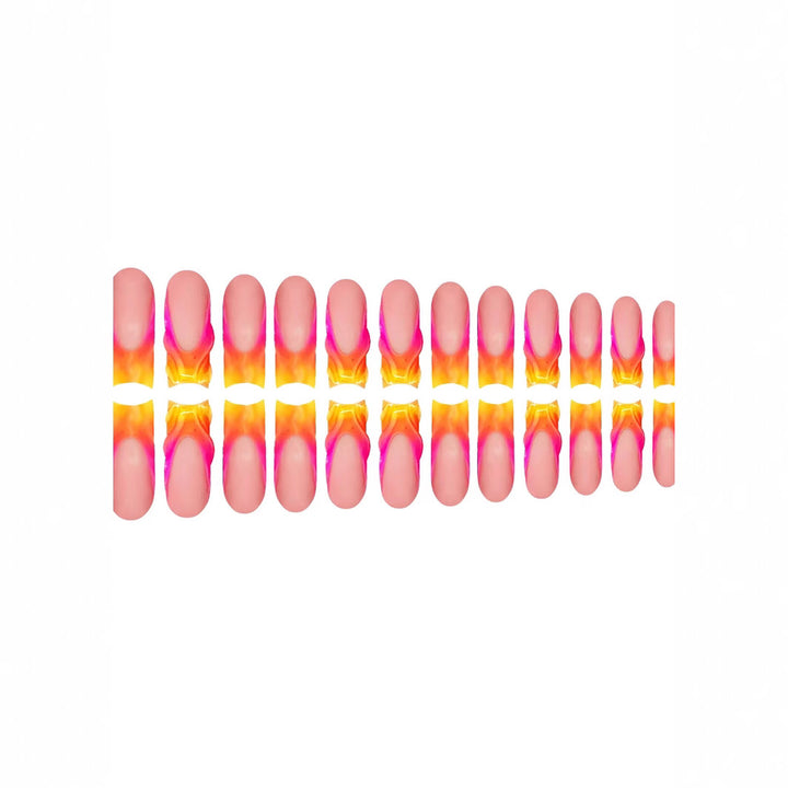 Trendy Flame Design Acrylic Nail Enhancements Bowlift