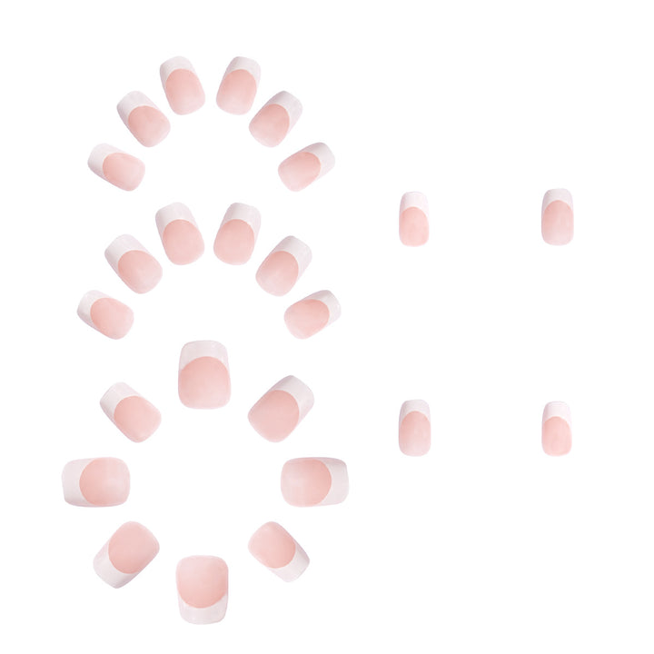 Artificial nails in elegant French style Bowlift