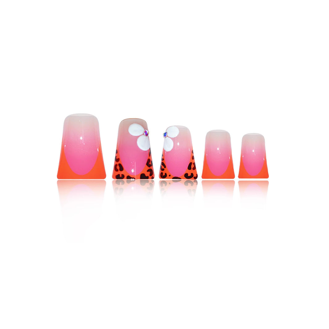 Decorative Leopard Print Press-On Nails Bowlift