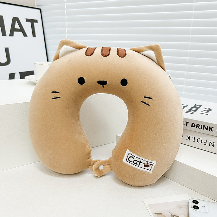 Women Kitten Neck Support Pillow Bowlift