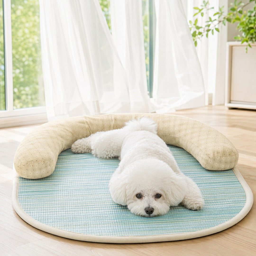 Cozy Dot-Patterned Nest   Dog Bed