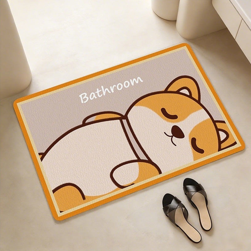 Playful Citrus-Themed Bath Mat Bowlift
