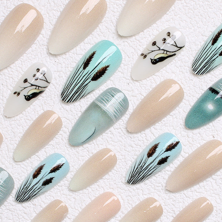 Artistic Nature-Inspired Press-On Nails Bowlift