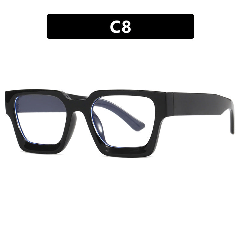 Women's fashionable square reading glasses with transparent frame construction Bowlift