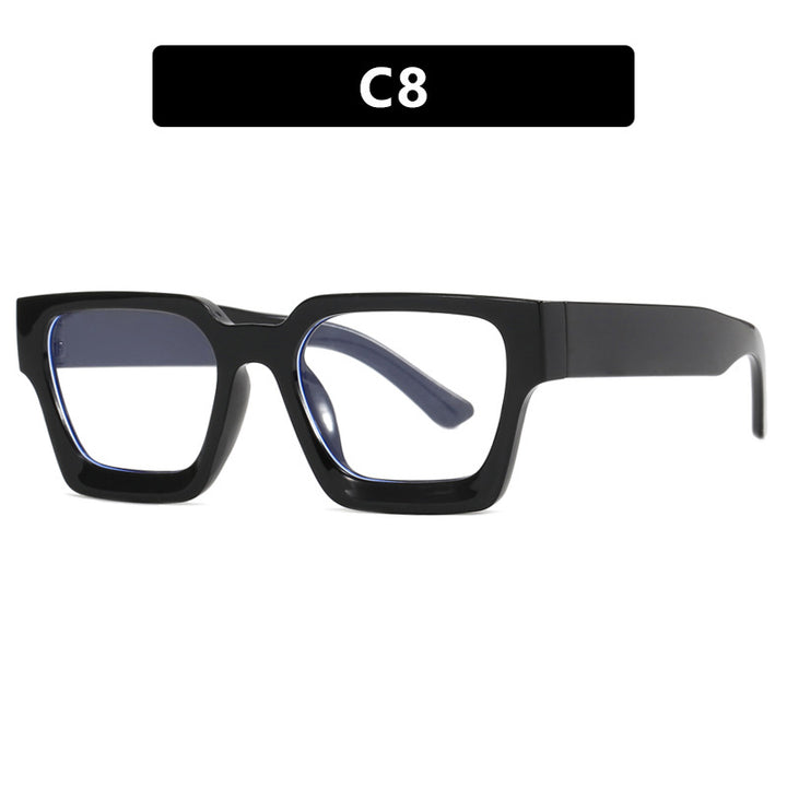 Women's fashionable square reading glasses with transparent frame construction Bowlift