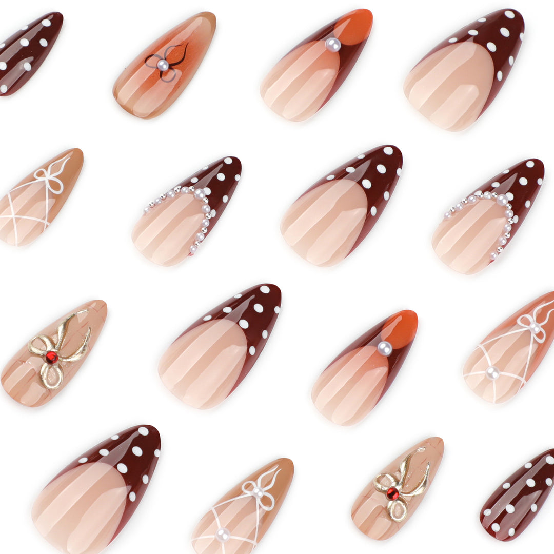 Artful stiletto nails in elegant design Bowlift