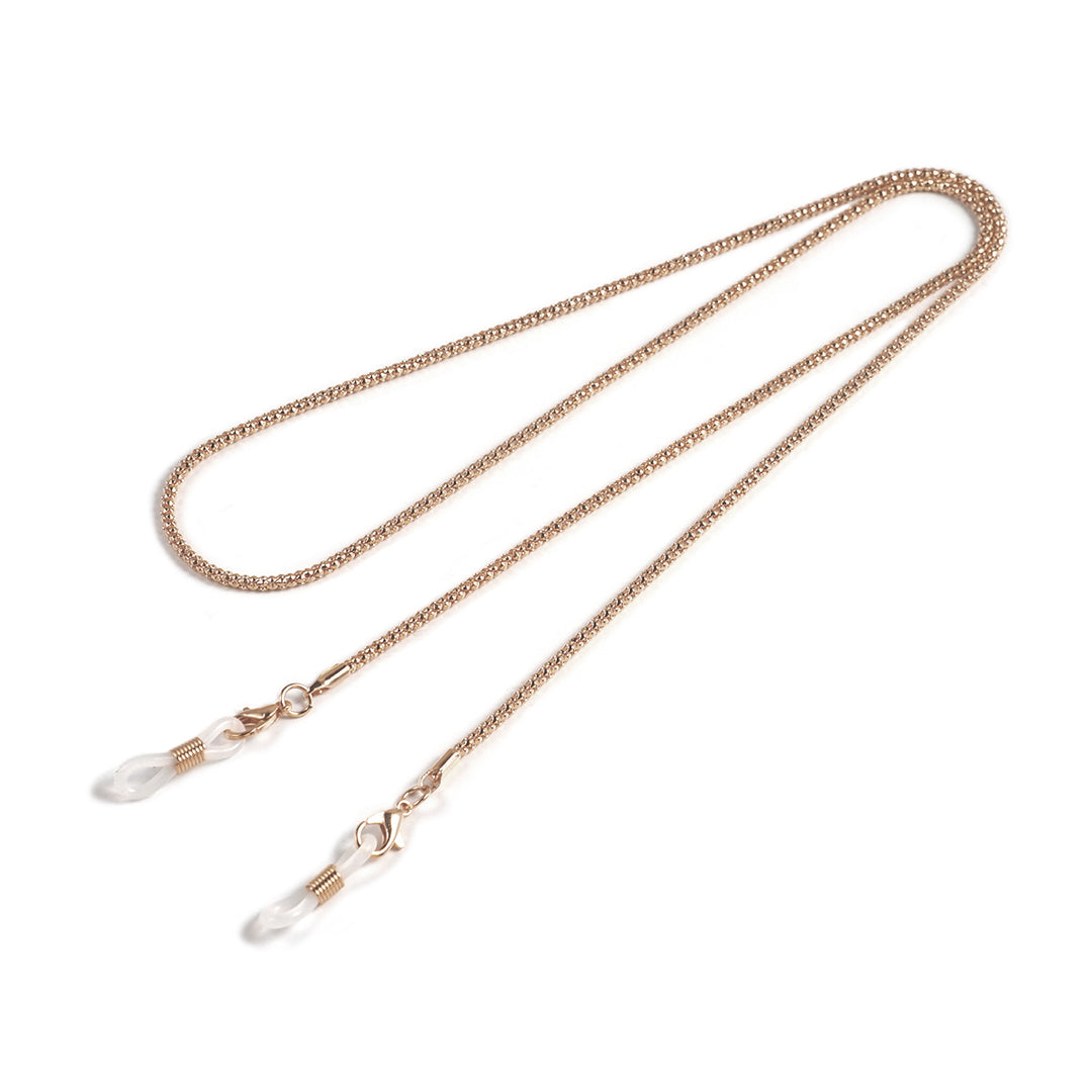 Elegant Gold Metal Eyewear Chain Bowlift