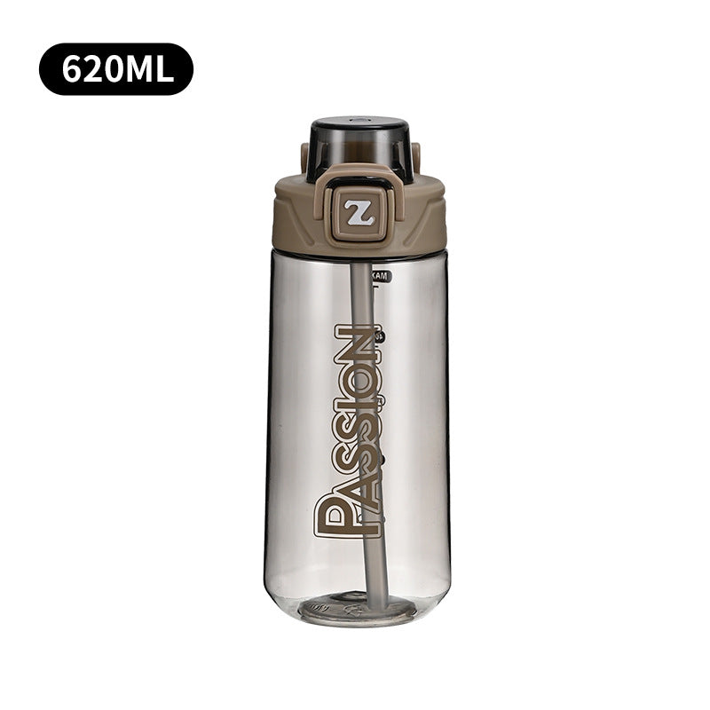 Ladies drinking bottle with integrated measuring system and flip-top closure Bowlift
