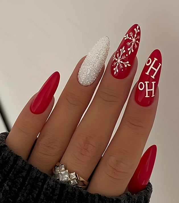 Artistic Winter-Themed Nail Art Bowlift