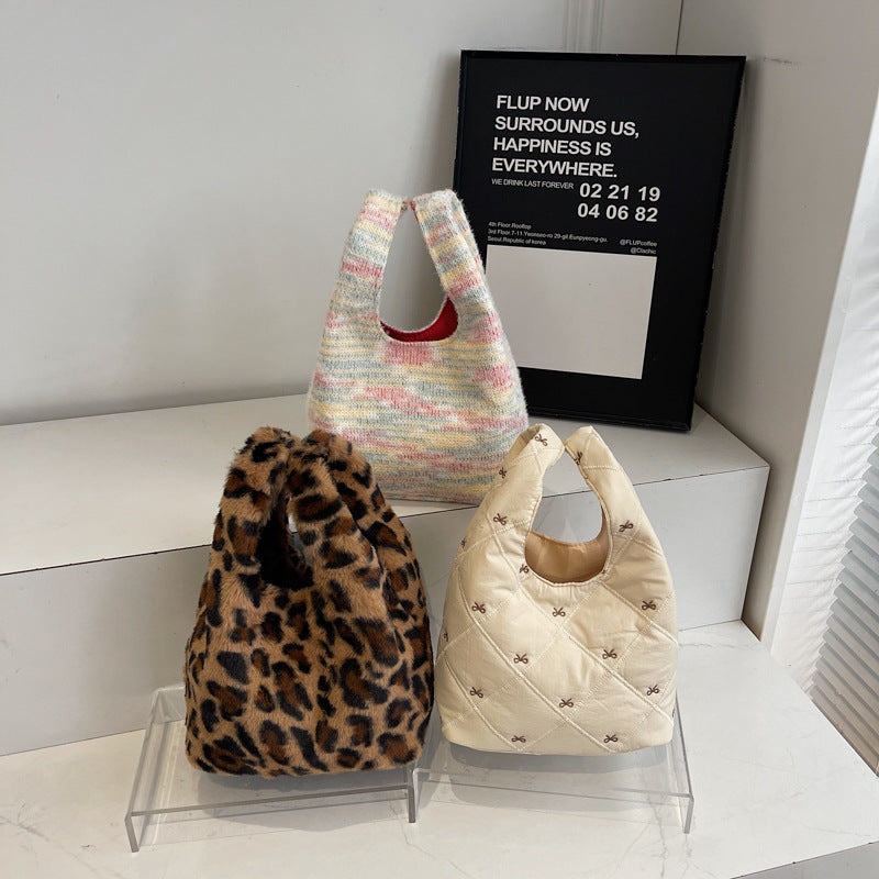 WoPlush Faux Fur Hobo Bag Bowlift