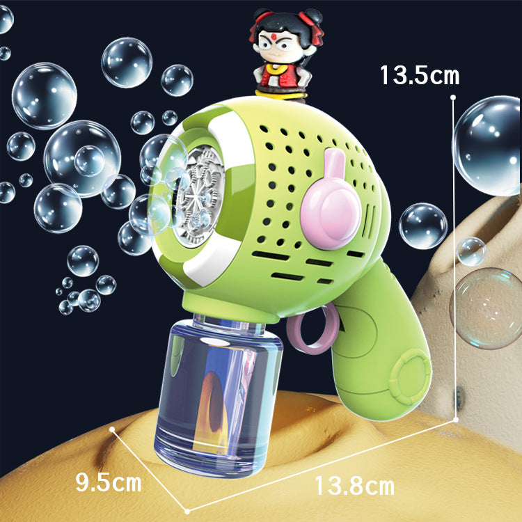 Unisex Bubble Machine with Toy Figure Bowlift