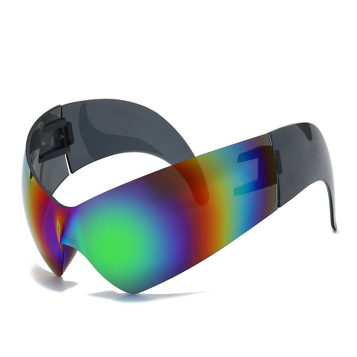 Futuristic Oversized Shield Sunglasses Bowlift