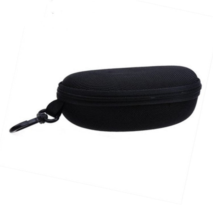 Hard Shell Zippered Sunglasses and Eyeglasses Case with Carabiner Bowlift