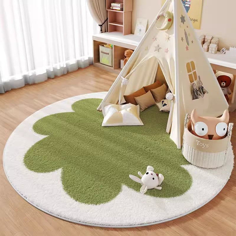 Round Flower-Shaped Area Rug