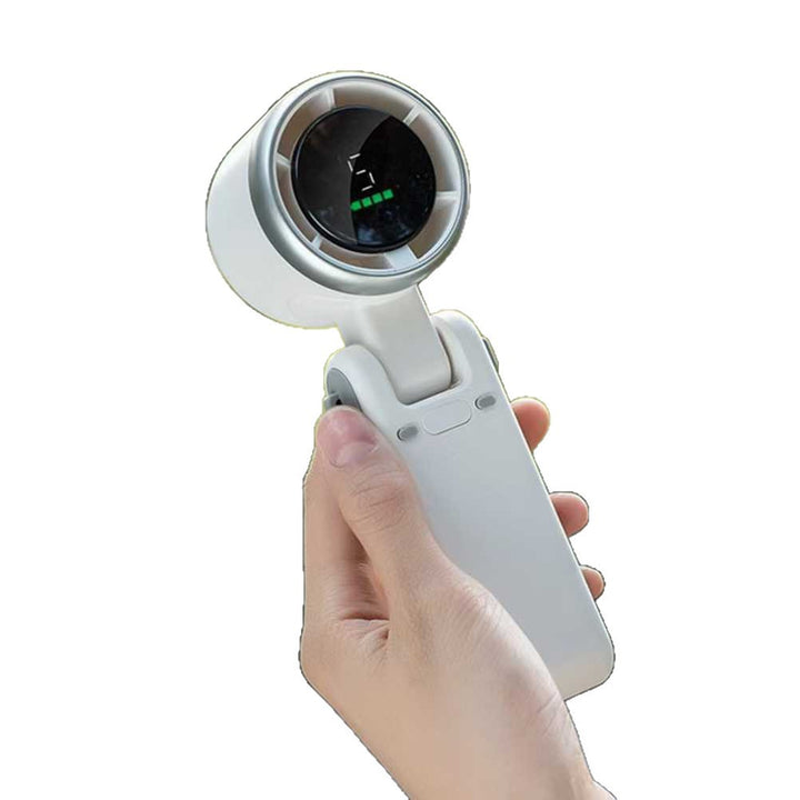 Unisex nan USB rechargeable handheld fan with LED battery indicator and quiet brushless motor Bowlift