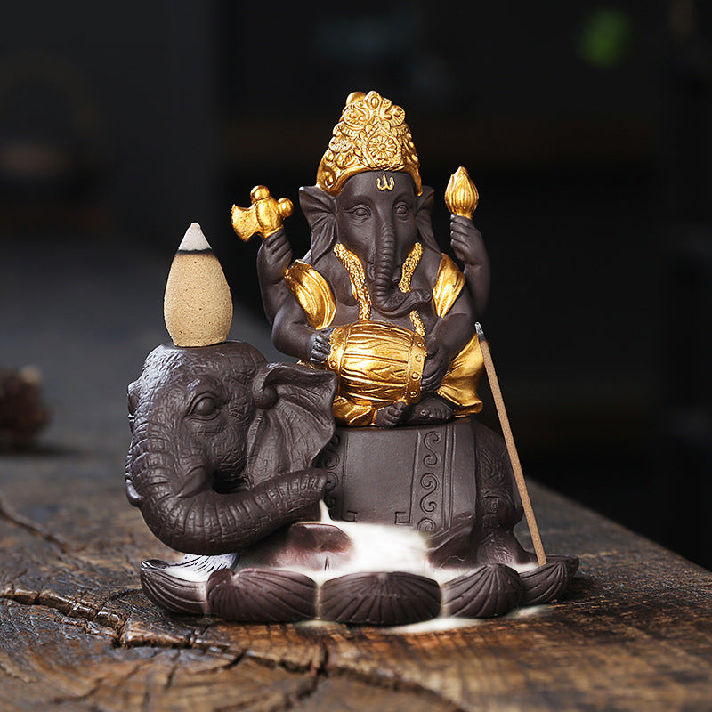 Decorative Ganesh-Theme Incense Holder