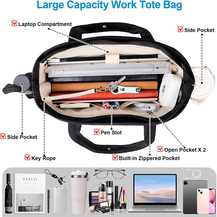 Insulated Multi-Pocket Lunch Tote Bowlift