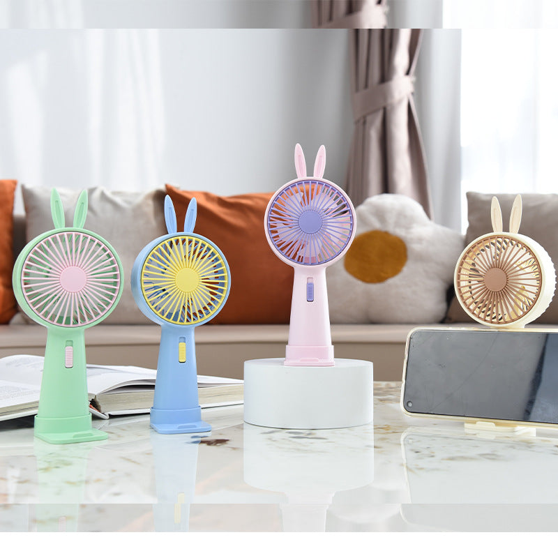Creative Rabbit Ears Handheld Fan Bowlift