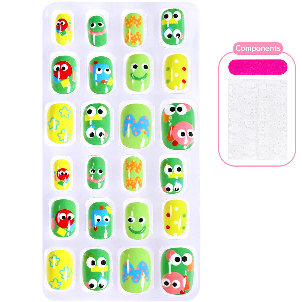 Creative Cartoon-Themed Press-On Nail Collection Bowlift