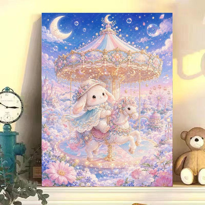 Whimsical Cat-Themed Canvas Art Bowlift
