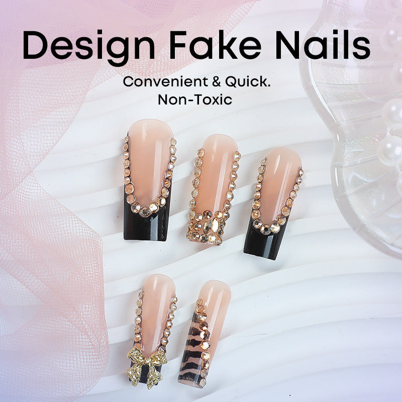 Artificial Nail Set with Glamorous Decorations Bowlift